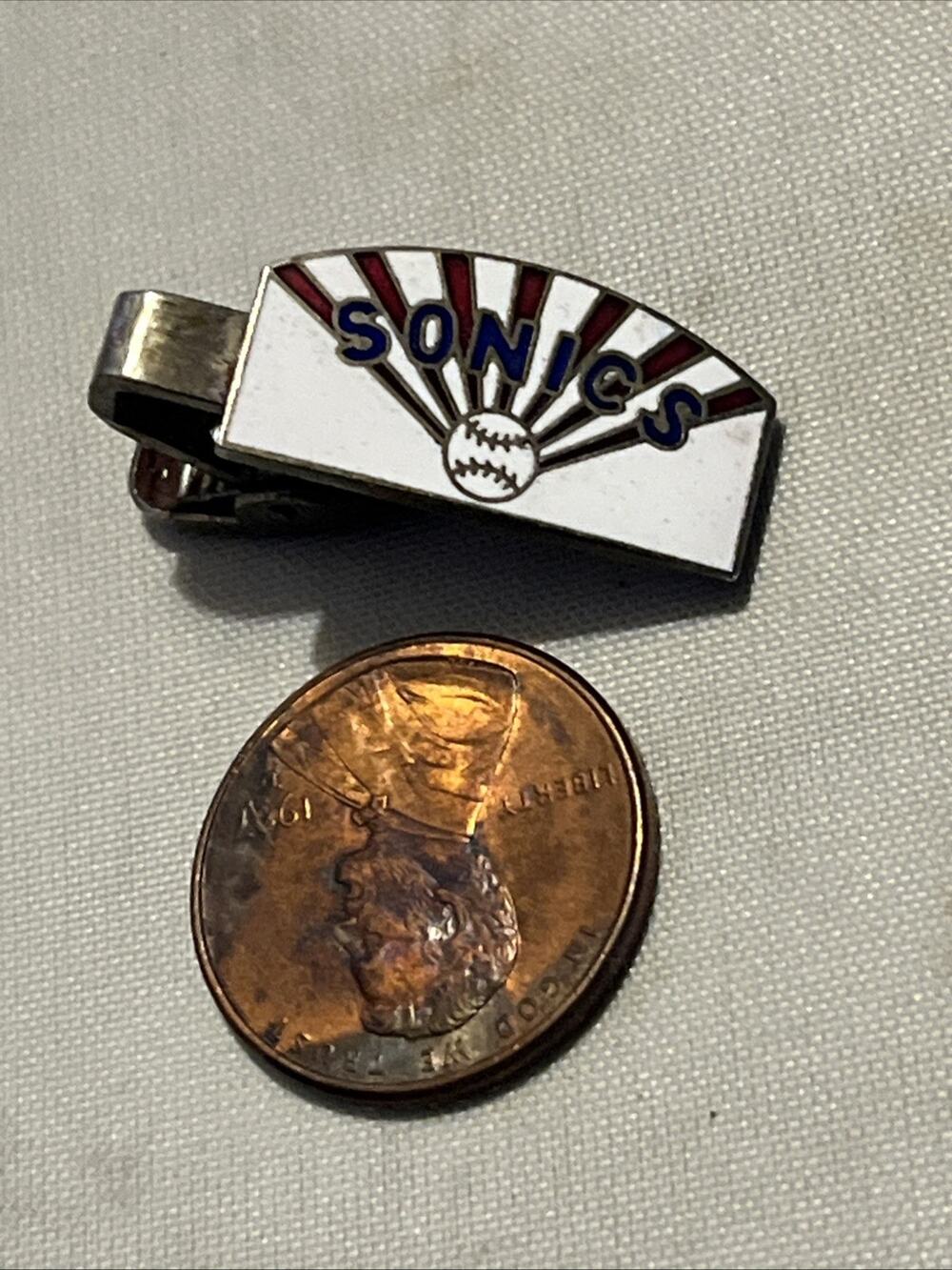 Seattle Sonics Vintage Enamel Tie Clip C1960s